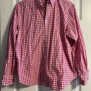 Ralph Lauren Woman’s Pink and White Gingham Button-Down Shirt